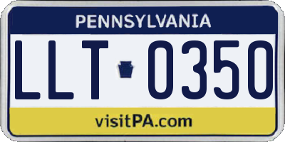 PA license plate LLT0350