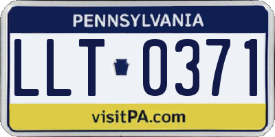 PA license plate LLT0371