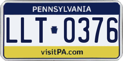 PA license plate LLT0376