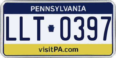 PA license plate LLT0397