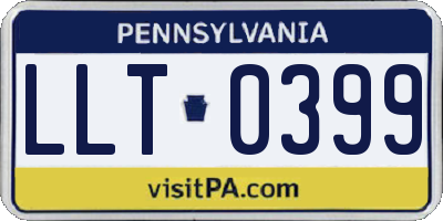 PA license plate LLT0399