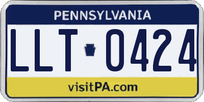 PA license plate LLT0424
