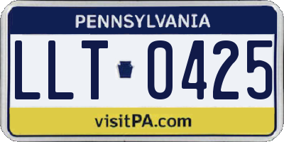 PA license plate LLT0425