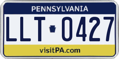 PA license plate LLT0427