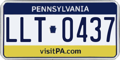 PA license plate LLT0437