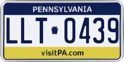 PA license plate LLT0439