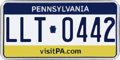 PA license plate LLT0442
