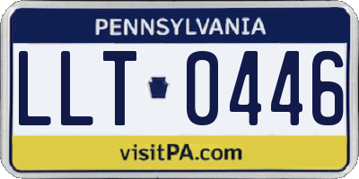 PA license plate LLT0446