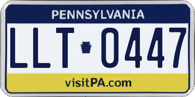 PA license plate LLT0447