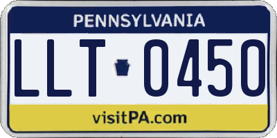 PA license plate LLT0450