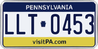 PA license plate LLT0453