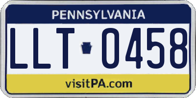 PA license plate LLT0458