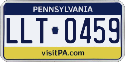 PA license plate LLT0459