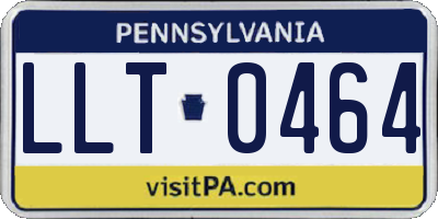 PA license plate LLT0464