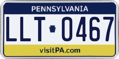 PA license plate LLT0467
