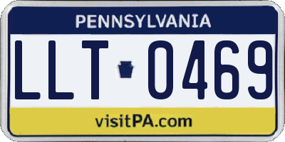 PA license plate LLT0469