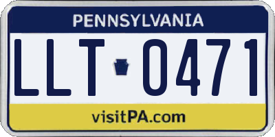 PA license plate LLT0471