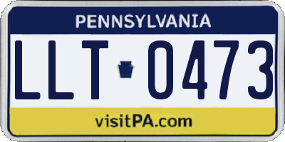 PA license plate LLT0473
