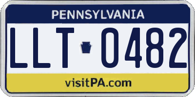 PA license plate LLT0482