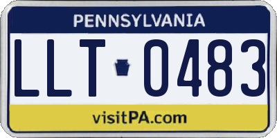 PA license plate LLT0483