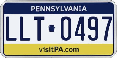 PA license plate LLT0497