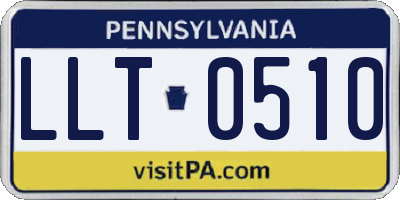 PA license plate LLT0510