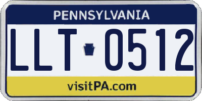PA license plate LLT0512
