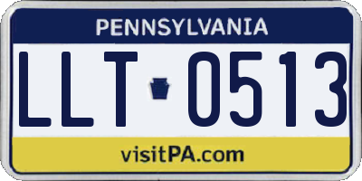 PA license plate LLT0513