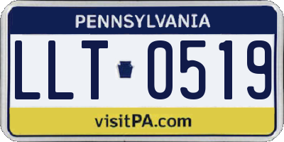 PA license plate LLT0519