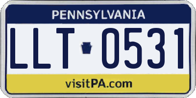 PA license plate LLT0531