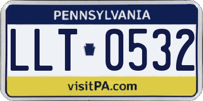 PA license plate LLT0532
