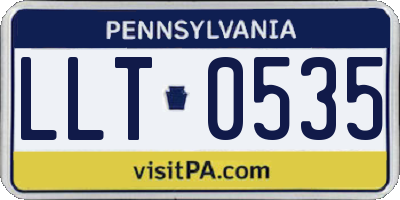 PA license plate LLT0535