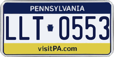 PA license plate LLT0553