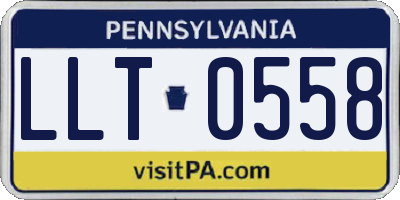 PA license plate LLT0558
