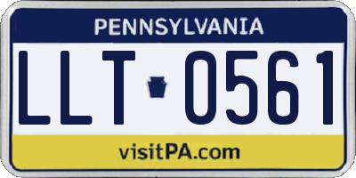 PA license plate LLT0561