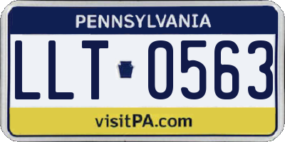 PA license plate LLT0563