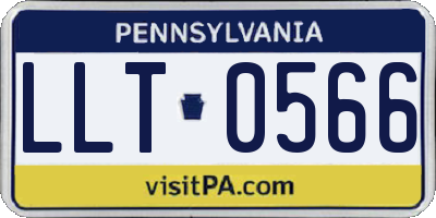 PA license plate LLT0566