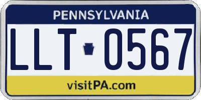 PA license plate LLT0567