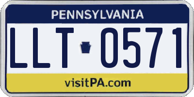 PA license plate LLT0571