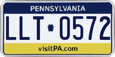 PA license plate LLT0572