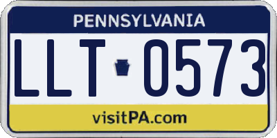 PA license plate LLT0573