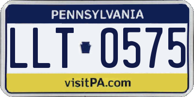 PA license plate LLT0575