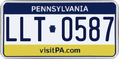 PA license plate LLT0587