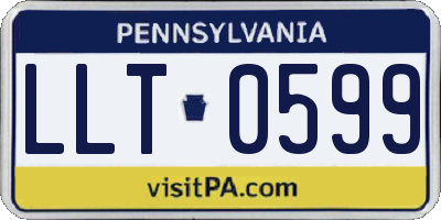 PA license plate LLT0599