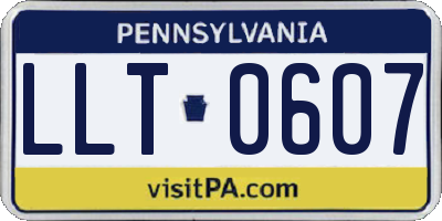 PA license plate LLT0607