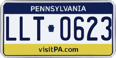 PA license plate LLT0623