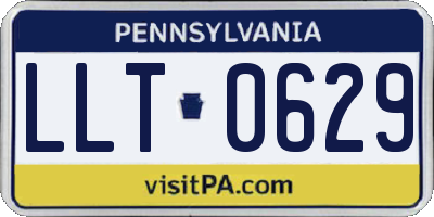 PA license plate LLT0629