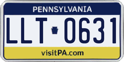 PA license plate LLT0631