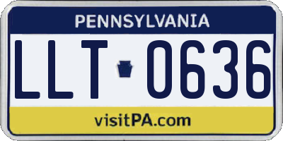 PA license plate LLT0636