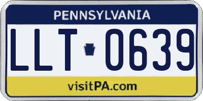 PA license plate LLT0639